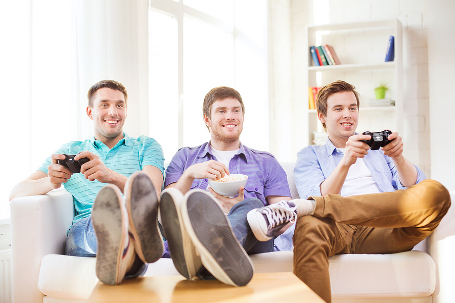 Friends gaming together